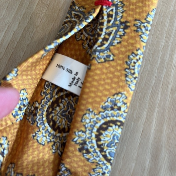 Isaia Napoli Italian 7 fold silk necktie new with tags gorgeous paisley print - Picture 3 of 6